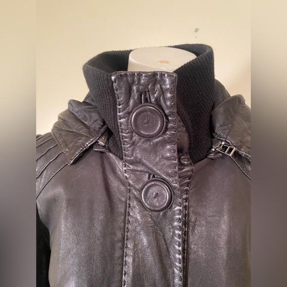 Mackage Hooded Leather Jacket Size M in good condition - Picture 6 of 16